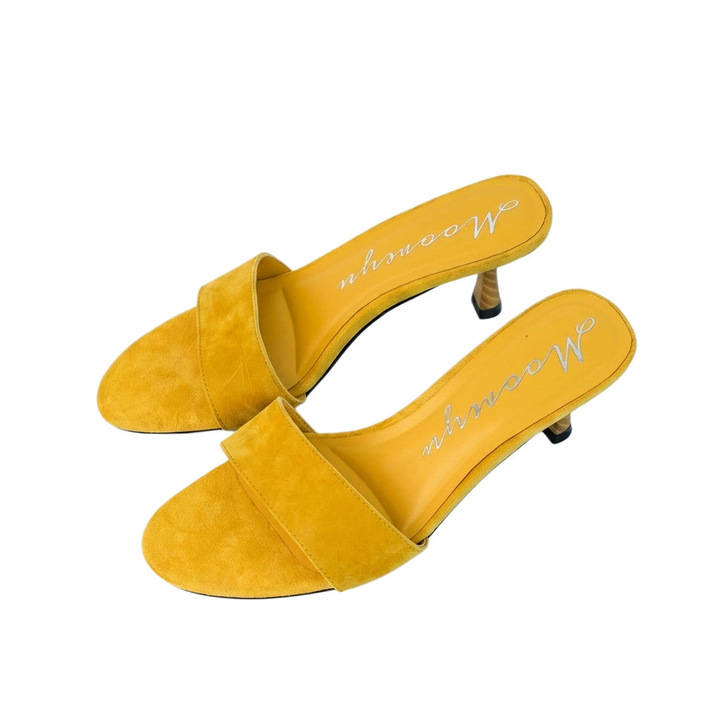 Mooreyu Leather Strappy Open-Toe High Heel Sandal