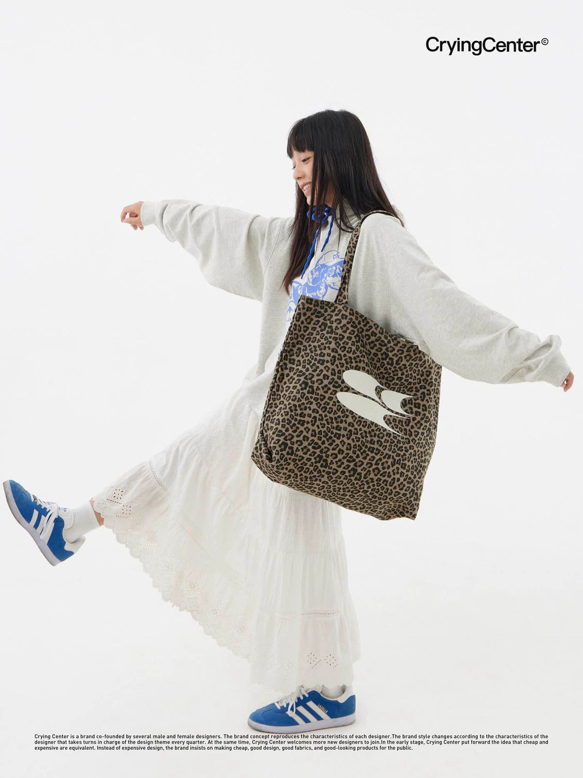Crying Center Zebra Print Faux Leather Open-Top Shoulder Bag