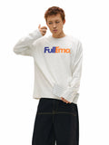 NOVACAM Retro Alphabet Print Fun Spoof Logo Long Sleeve