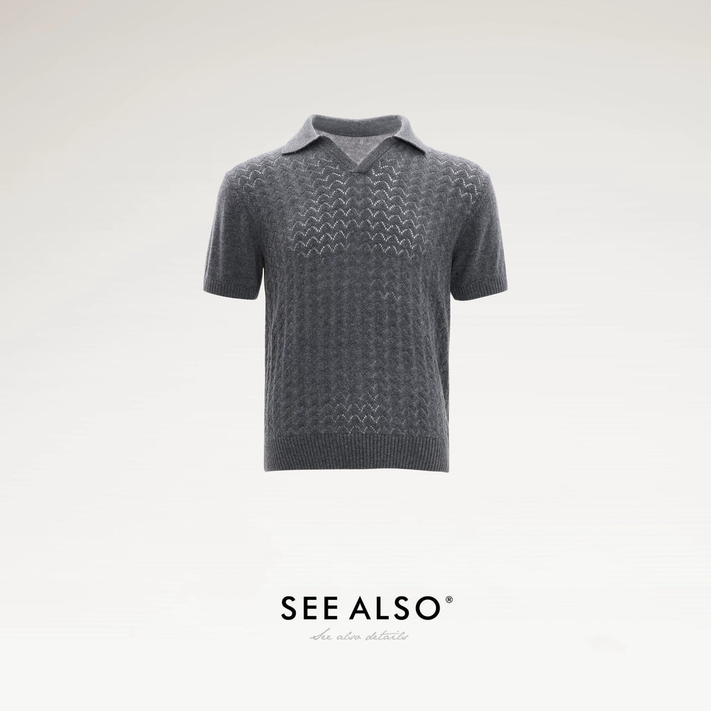 SEE ALSO Seagull Collar 260g Breathable Loose Knit Tee