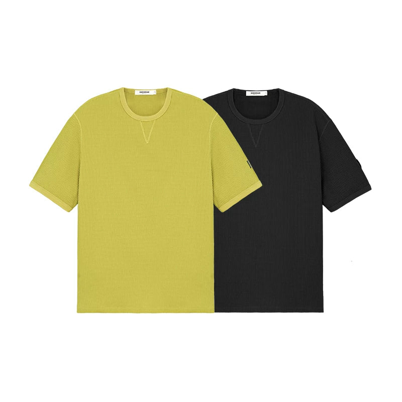 BODYDREAM Waffle Quick-Dry Wrinkle-Resistant Drop-Shoulder Tee