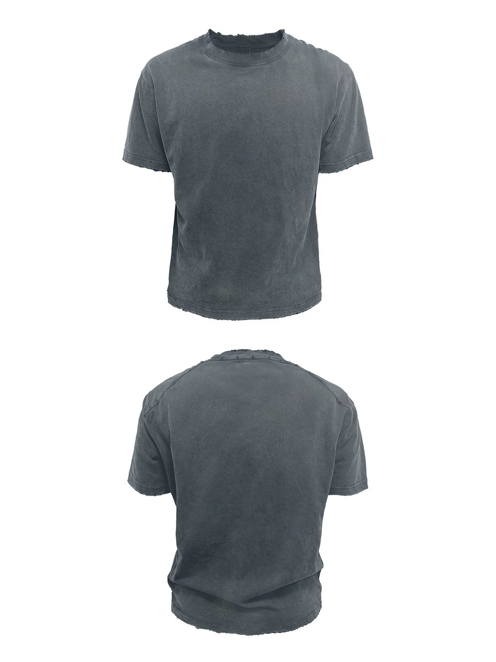 WANNA LAB Washed Distressed Slim-Fit Cotton Tee