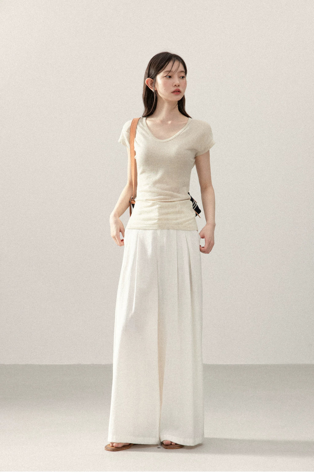 Cantonstory High Waist Straight Suit Casual Pants