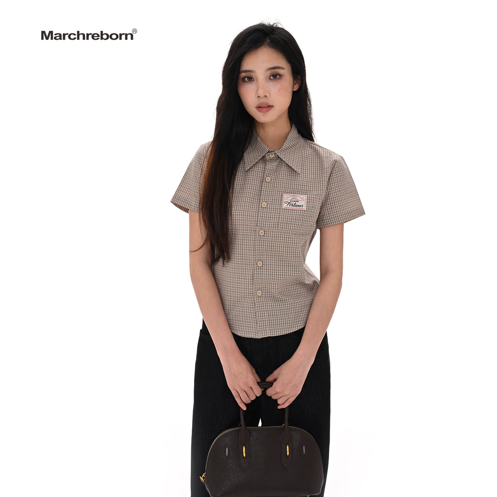 March Vintage Plaid Short Sleeve Shirt