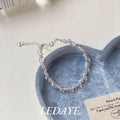 LIDAYE Crystal Bubble Baroque Heart Charm Bracelet