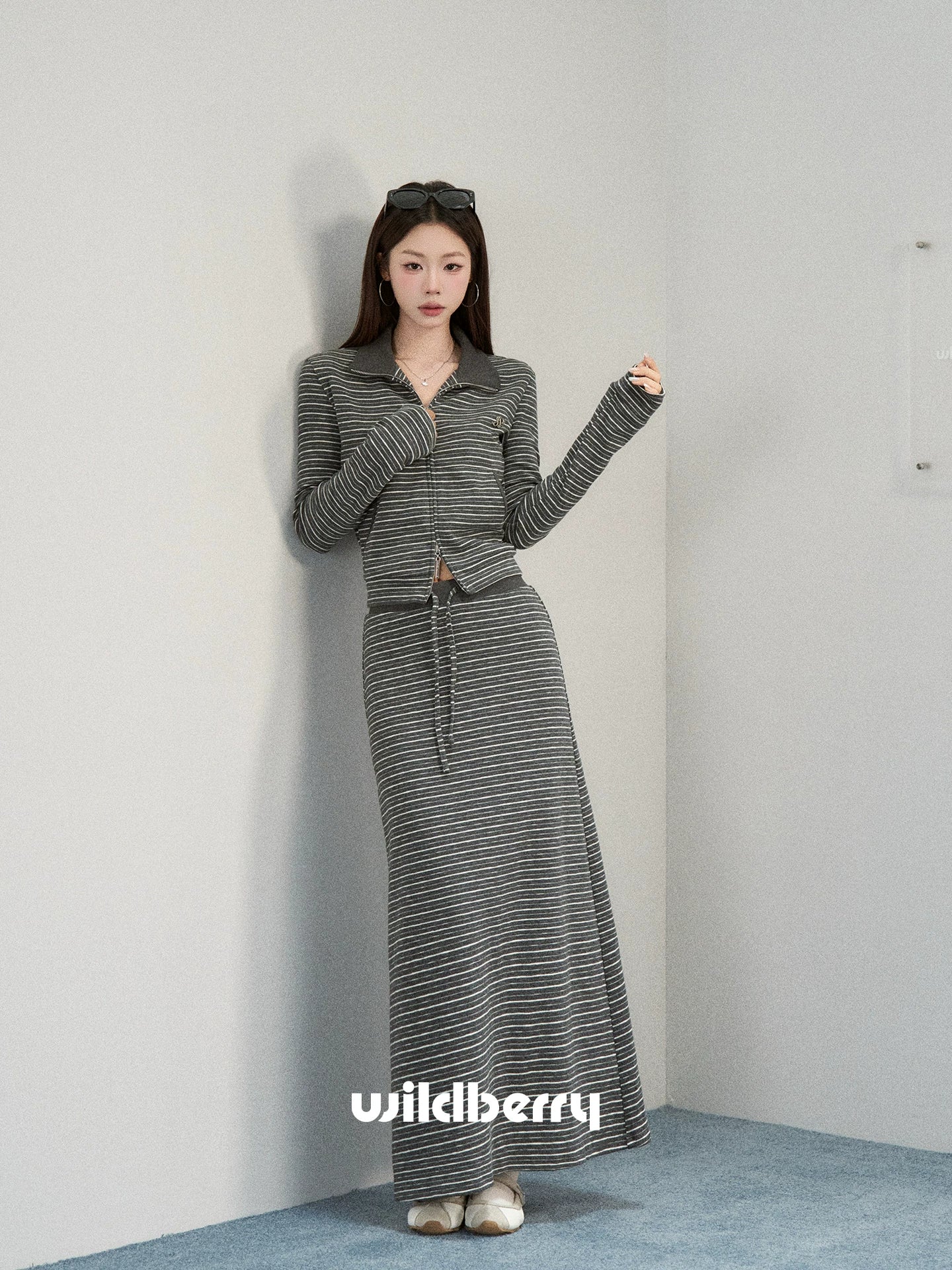 Wildberry Striped Two-Piece Set