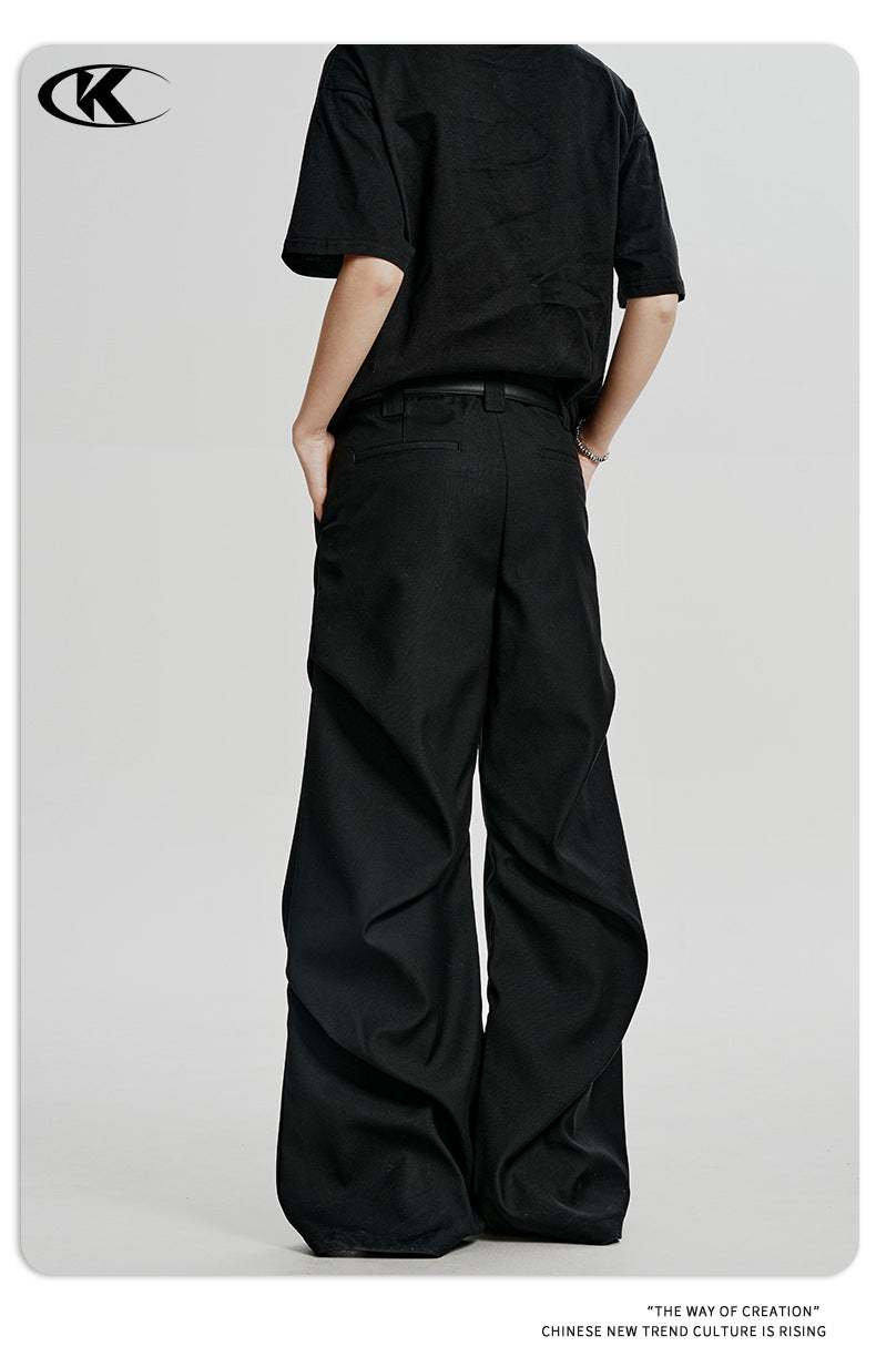 11KN Pleated Straight Leg Trousers