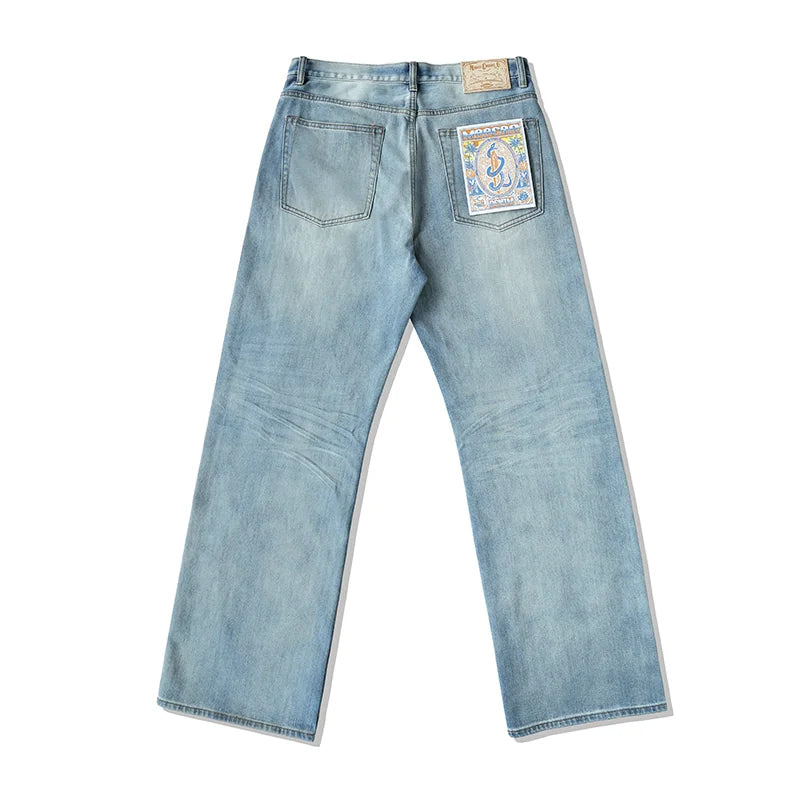 Mbbcar Cool Ice 11.6oz Breathable Wide-Leg Jeans