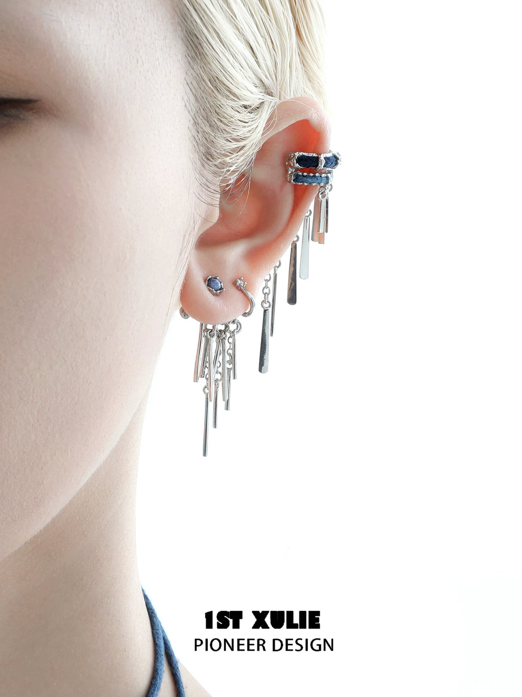 1ST XULIE Gold-Plated Ethnic Tassel Ear Cuff