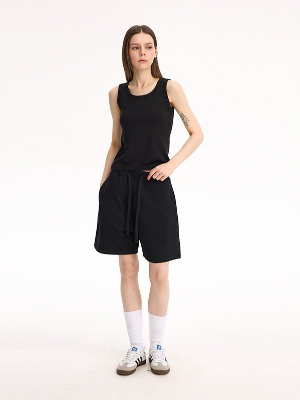 UNF 450g heavy old money wind silhouette terry Shorts