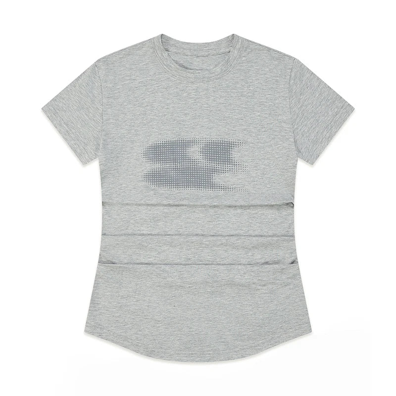 Crying Center Three-Color Gradient Cool-Touch Fitted Tee