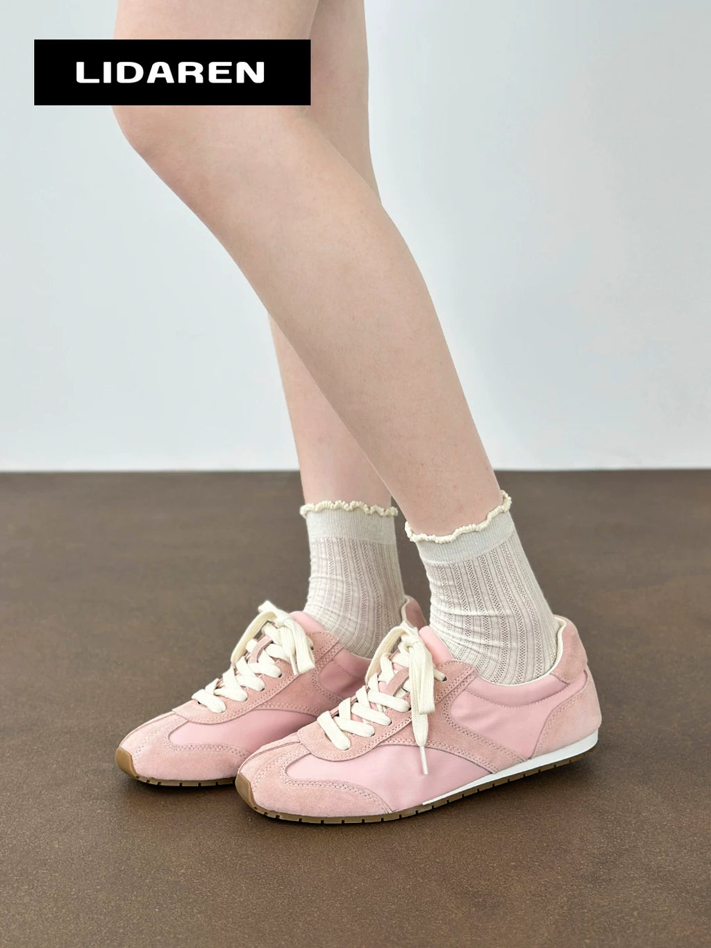 Lidaren Produced Suede Lace-Up Retro Training Sneaker