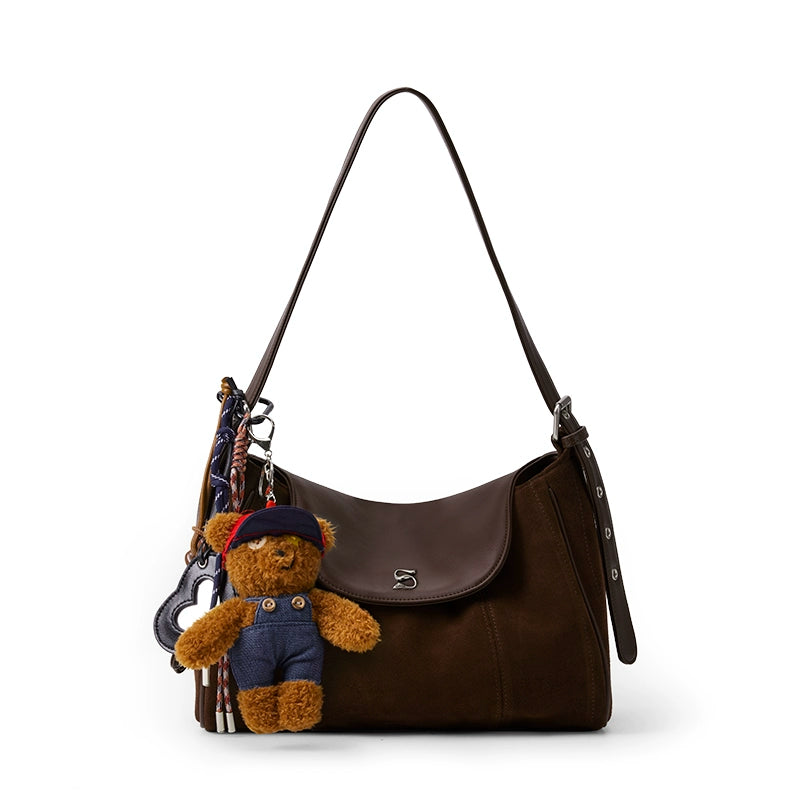 SmoSmos Underarm Cowhide Crossbody Shoulder Commuter Bag