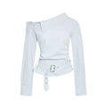 Wildberry Slash-Neck Breathable Fitted Long-Sleeve Tee