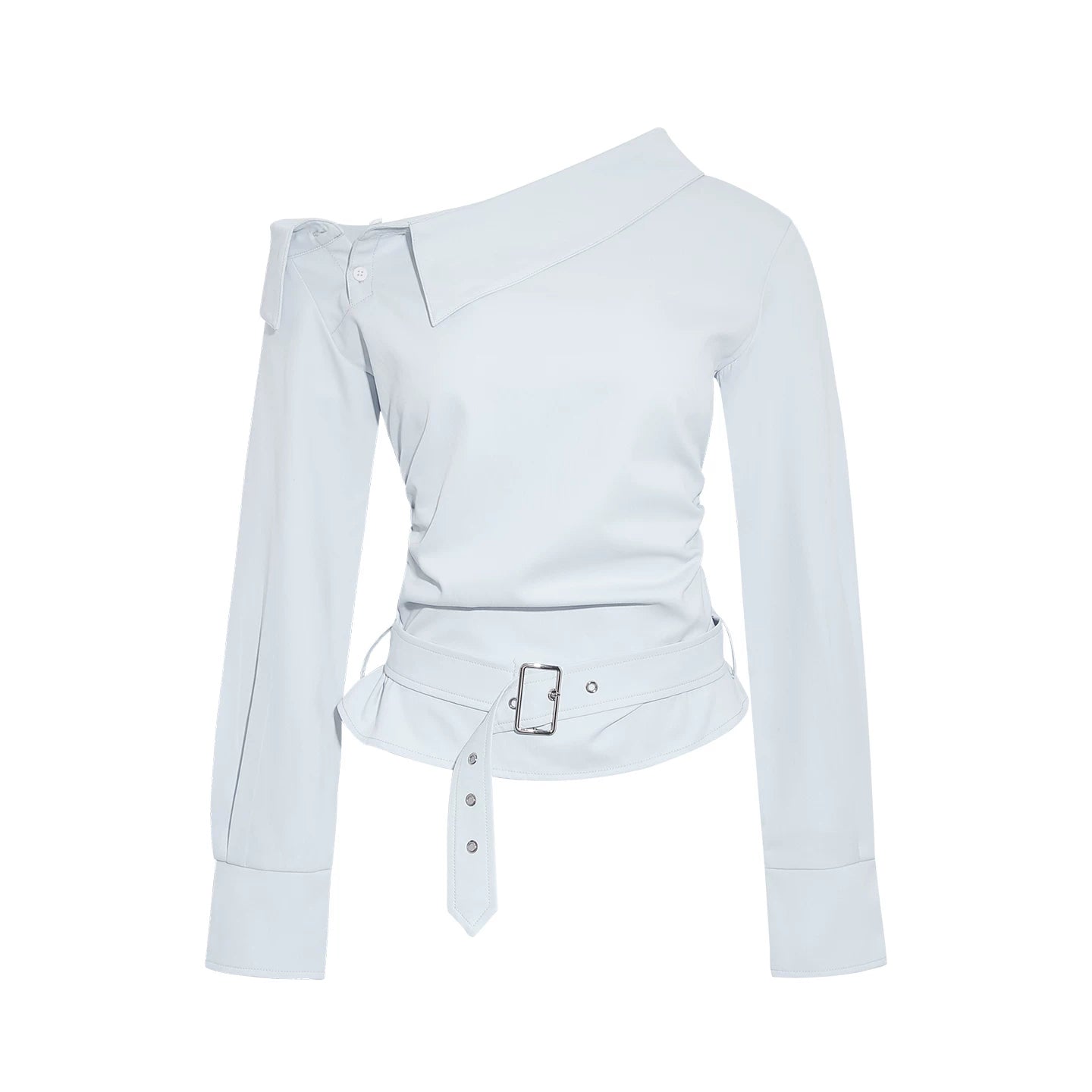 Wildberry Slash-Neck Breathable Fitted Long-Sleeve Tee