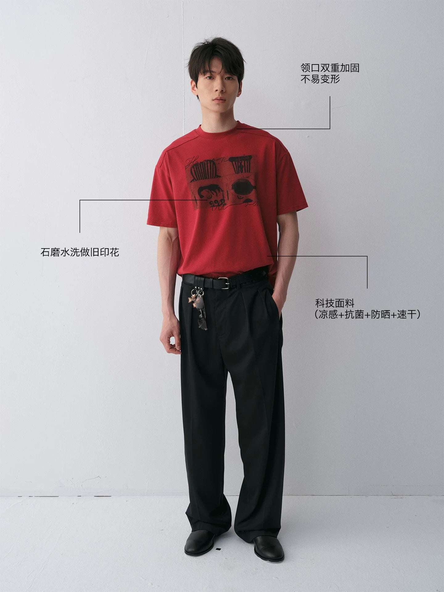 LIMPIDOCULUS Washed Red 400g Cool-Touch Tee