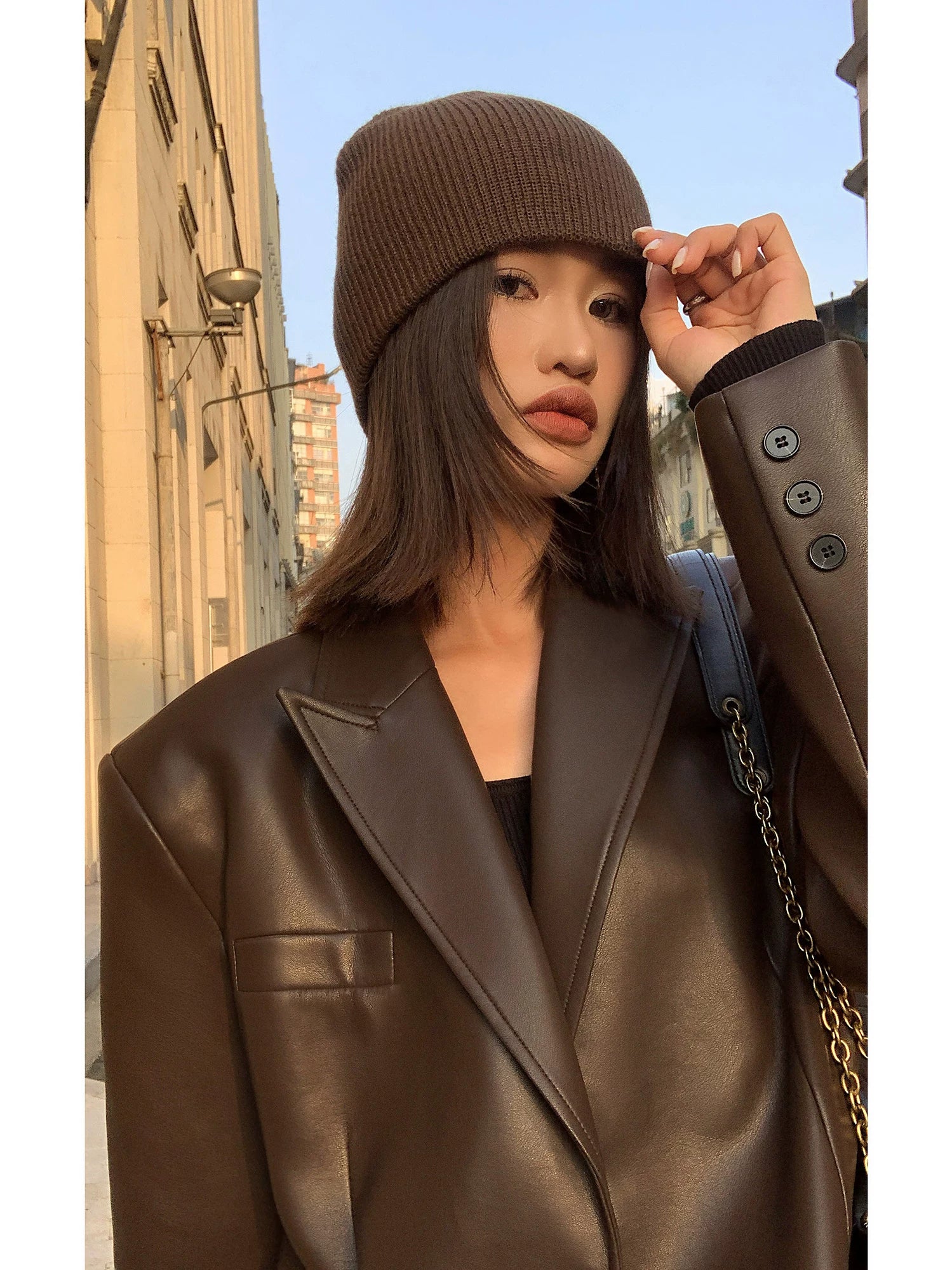 OUSPH Casual Premium Textured Loose Thickened Jacket