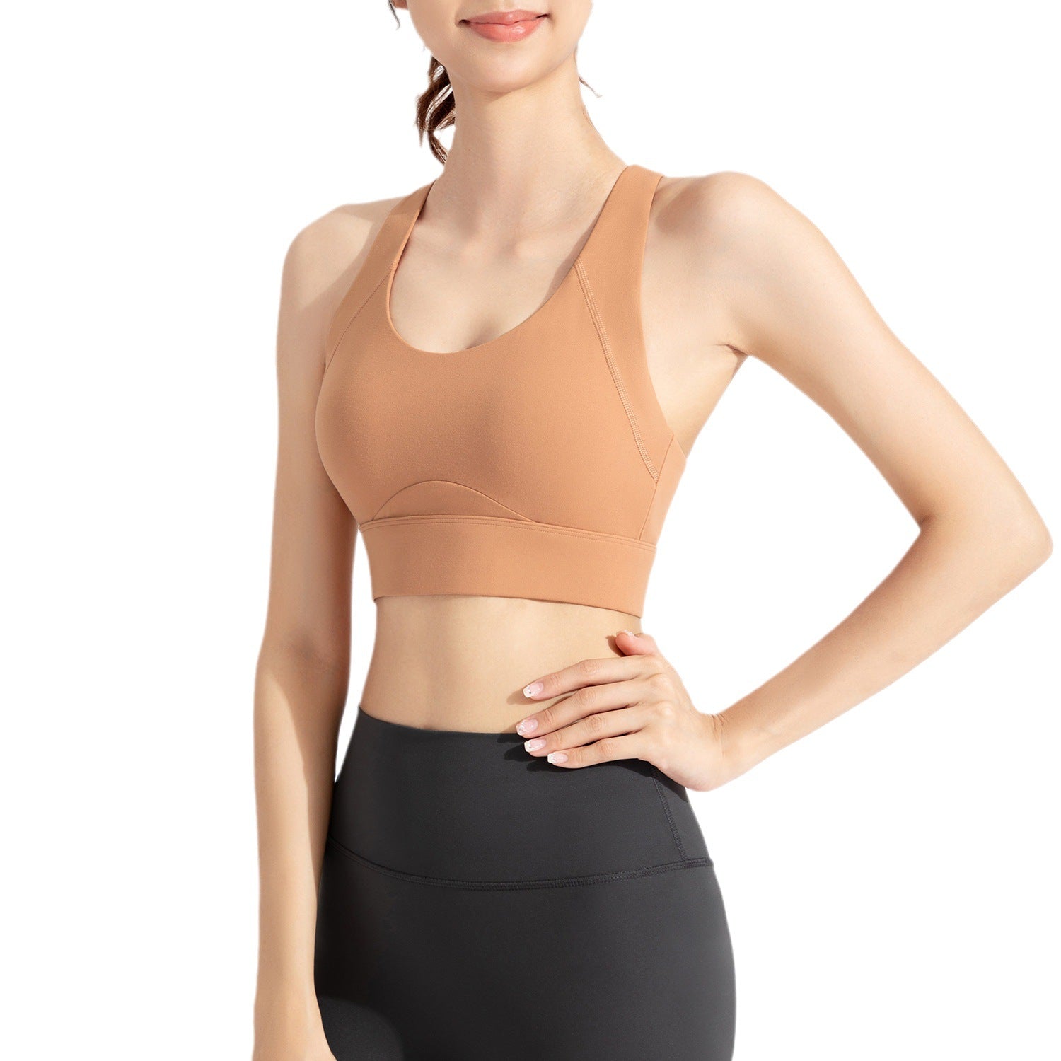 Athena Lulu Naked Shockproof Gathering Yoga Vest