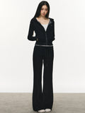 Anna Aneae Hooded Short Sweater Sports Two-piece Set