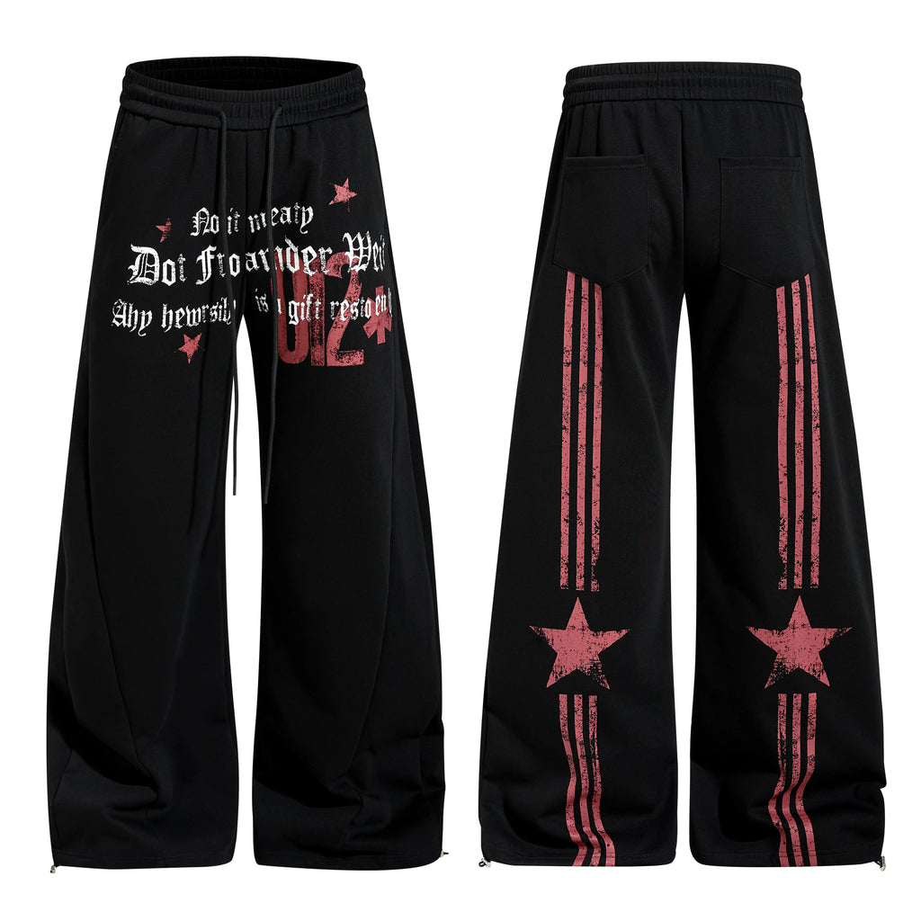 NUndeFineD Totem Print Loose Casual Sweatpants