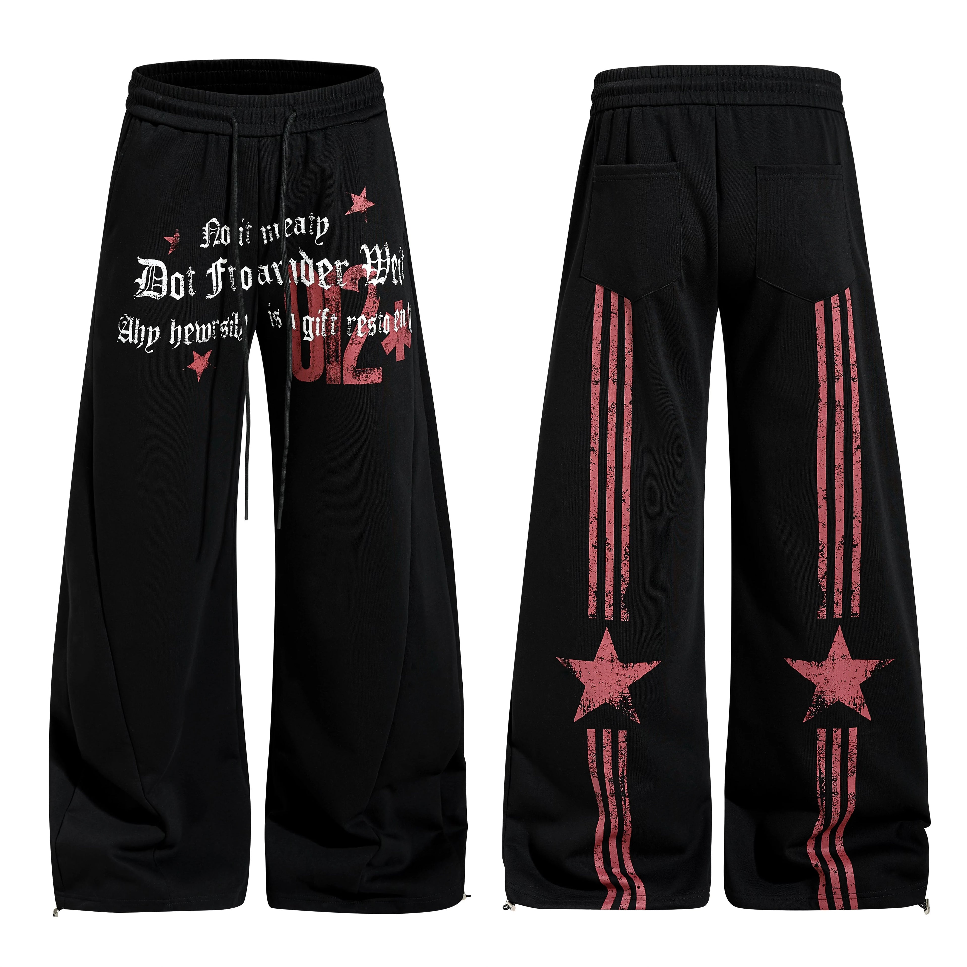 NUndeFineD Totem Print Loose Casual Sweatpants