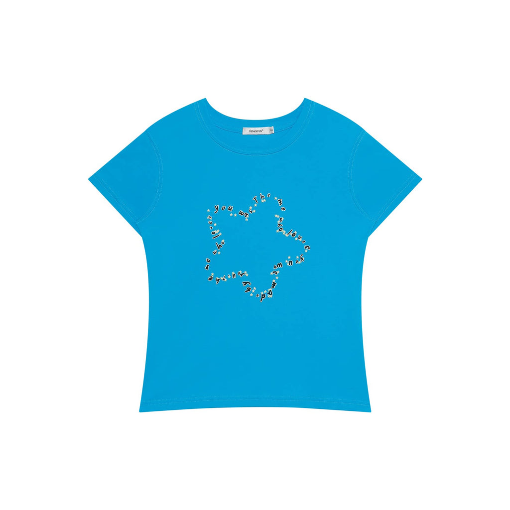 FUNKYFUN Silver Star Boxy Tee