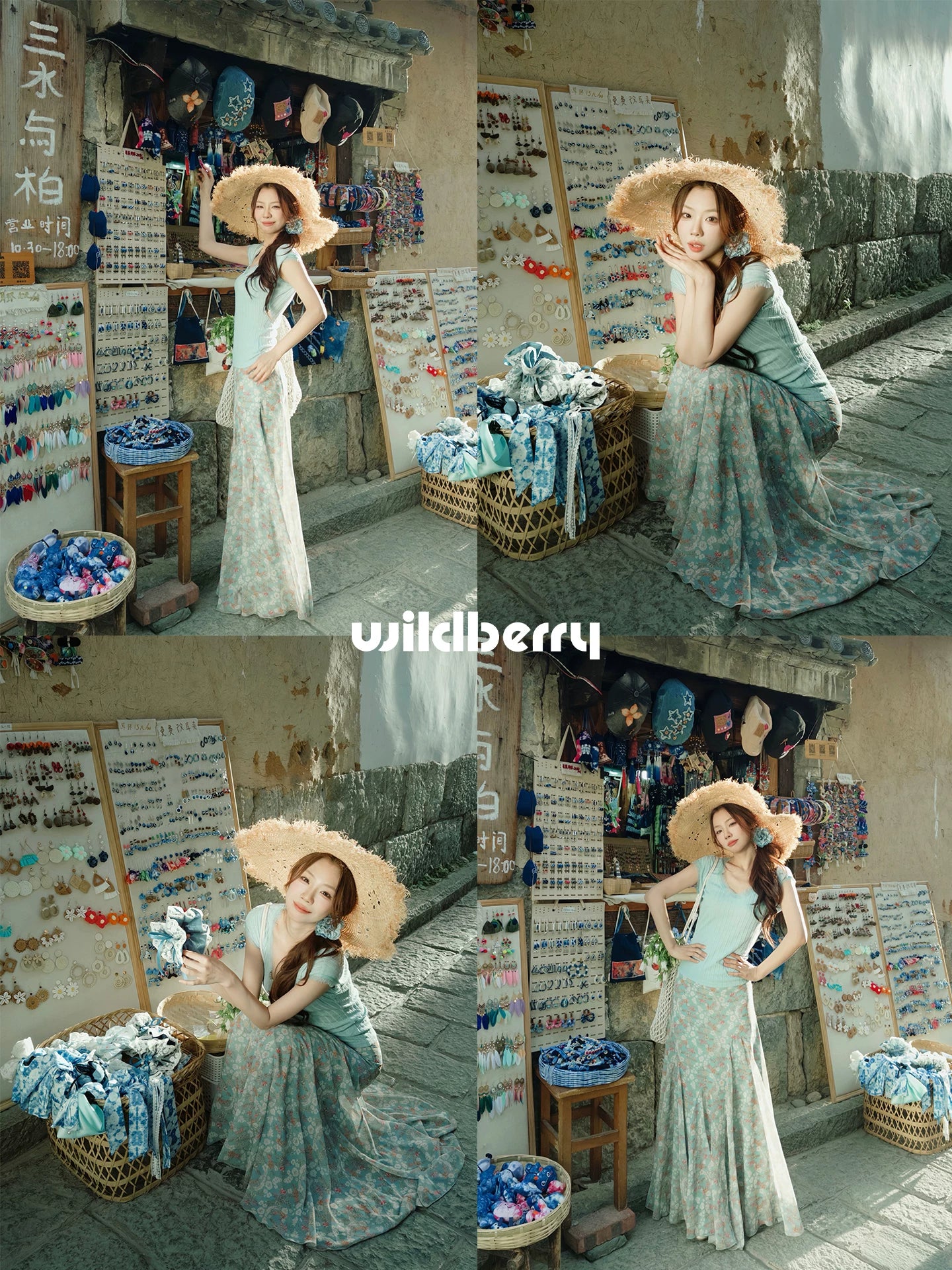 Wildberry V-neck Slim Slim Slim Lace Splicing Tee