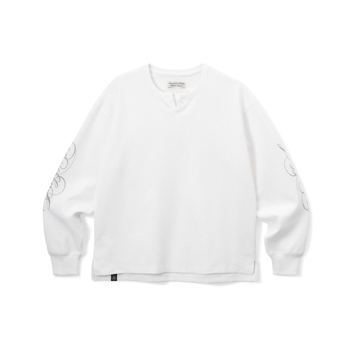SUPERTOFU JAZZNESS V-Neck Waffle Long-Sleeve Tee