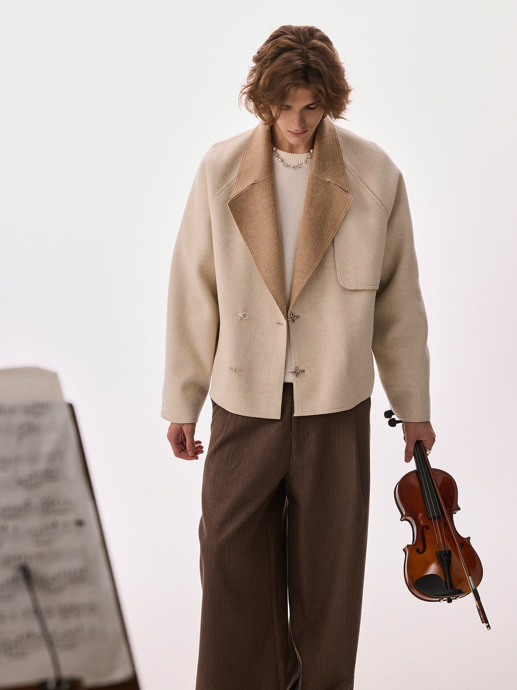 CHOR Premium Retro Short Double-sided Woolen Jacket