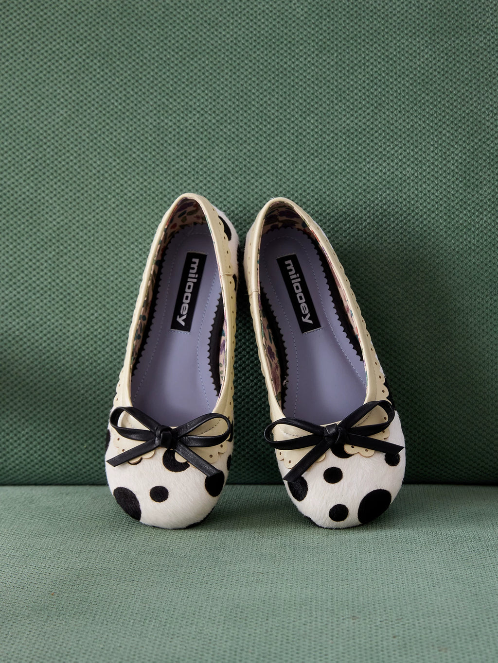 MILOOEY Bow-Detail Leather Ballet Flat