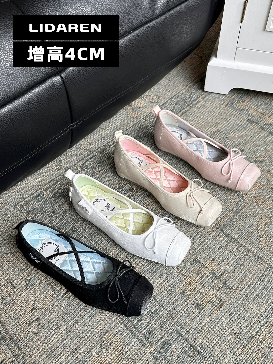 Lidaren Produced Patent Leather Bow Mary Jane Flat