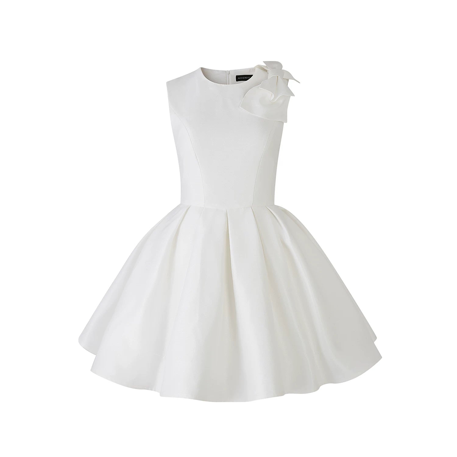 Avenement Waist Bow Crew Neck Vest Skirt