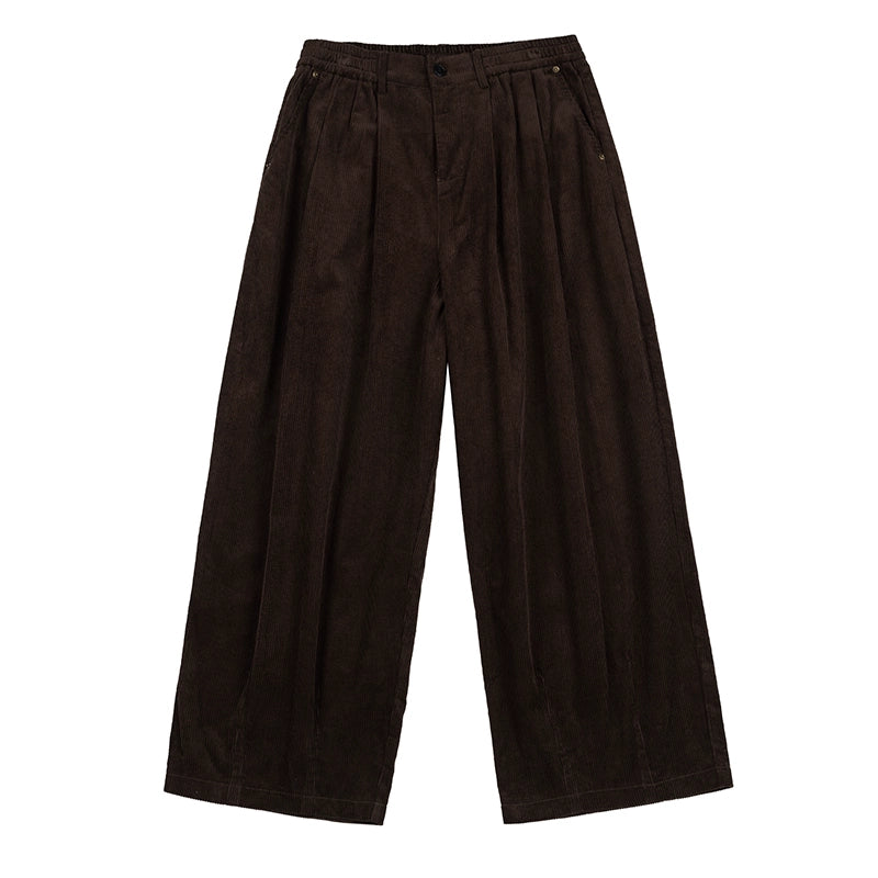 NOEARS Retro Corduroy Tooling Casual Trousers