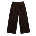NOEARS Navy Corduroy Wide-Leg Breathable Cargo Pants