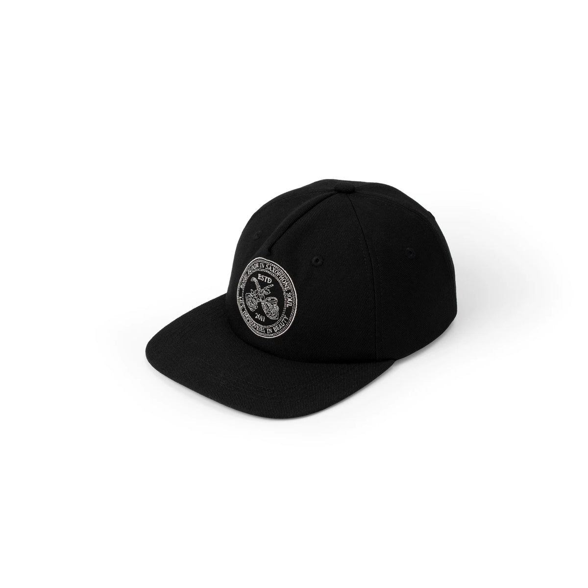 SUPERTOFU Rose Saxophone Embroidery Retro Baseball Cap