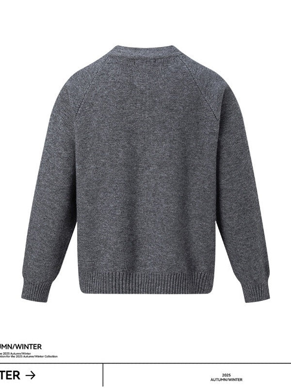 UNF Three-dimensional Thermal Loose Jacquard Knitted Cardigan