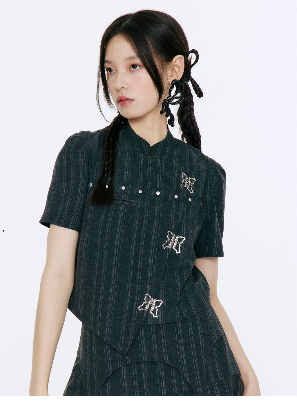 LOST FOREST Niche Casual Pleated Skirt Set