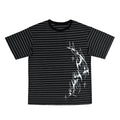 Wetbody Striped Casual Loose Tee