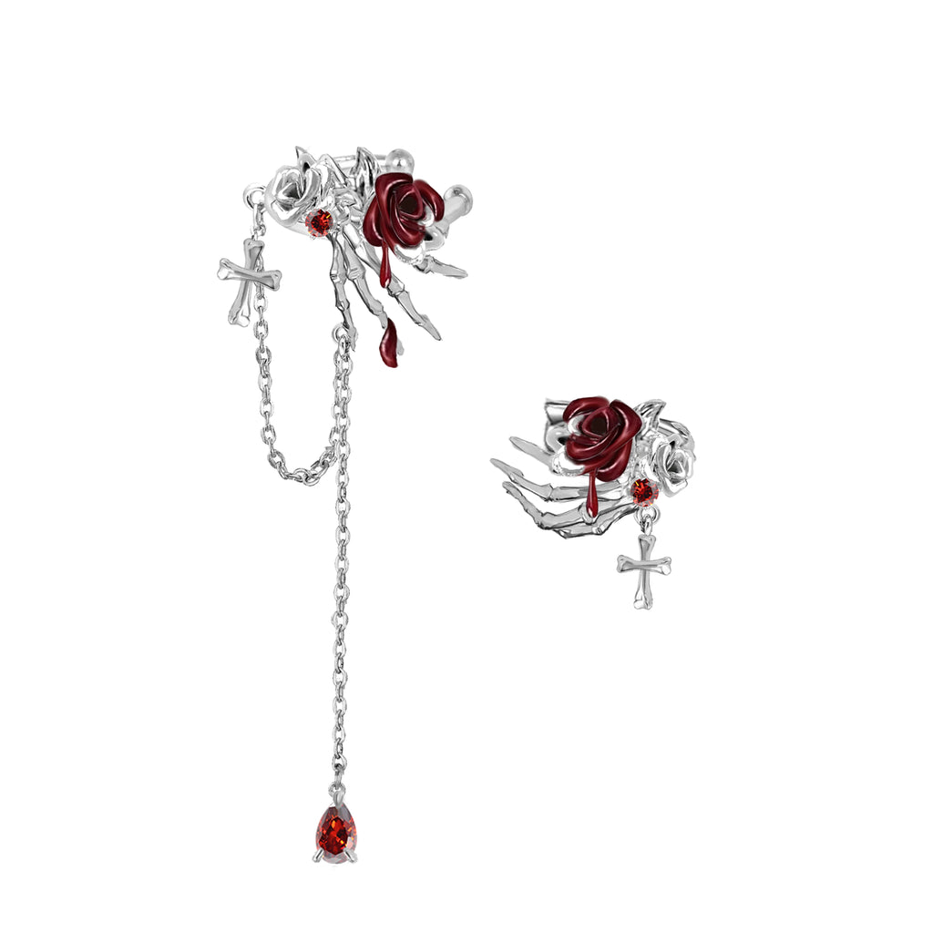MASW Rose Gold-Plated Asymmetrical Ear Cuff