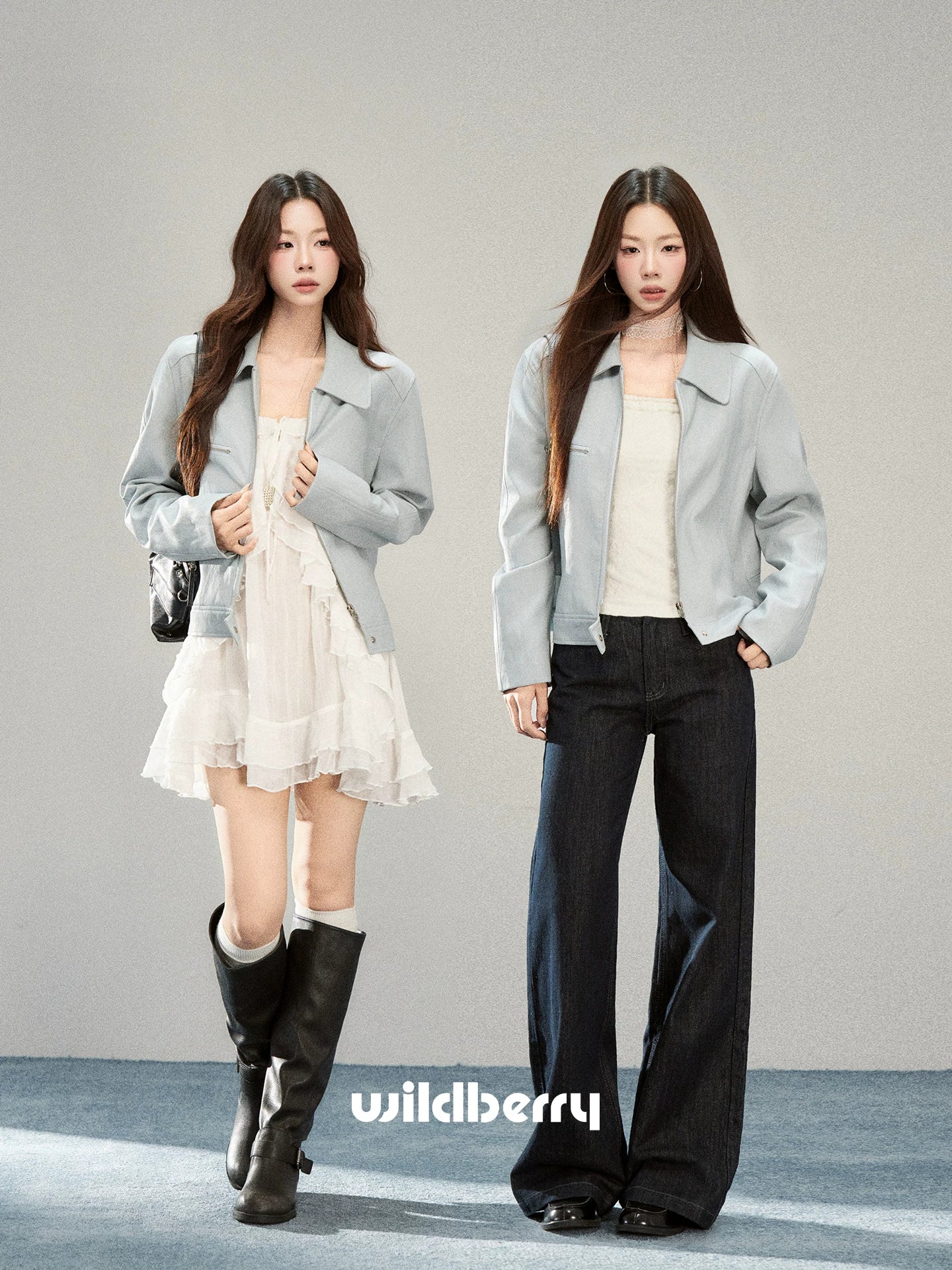 Wildberry Cropped Straight-Leg Leather Jacket