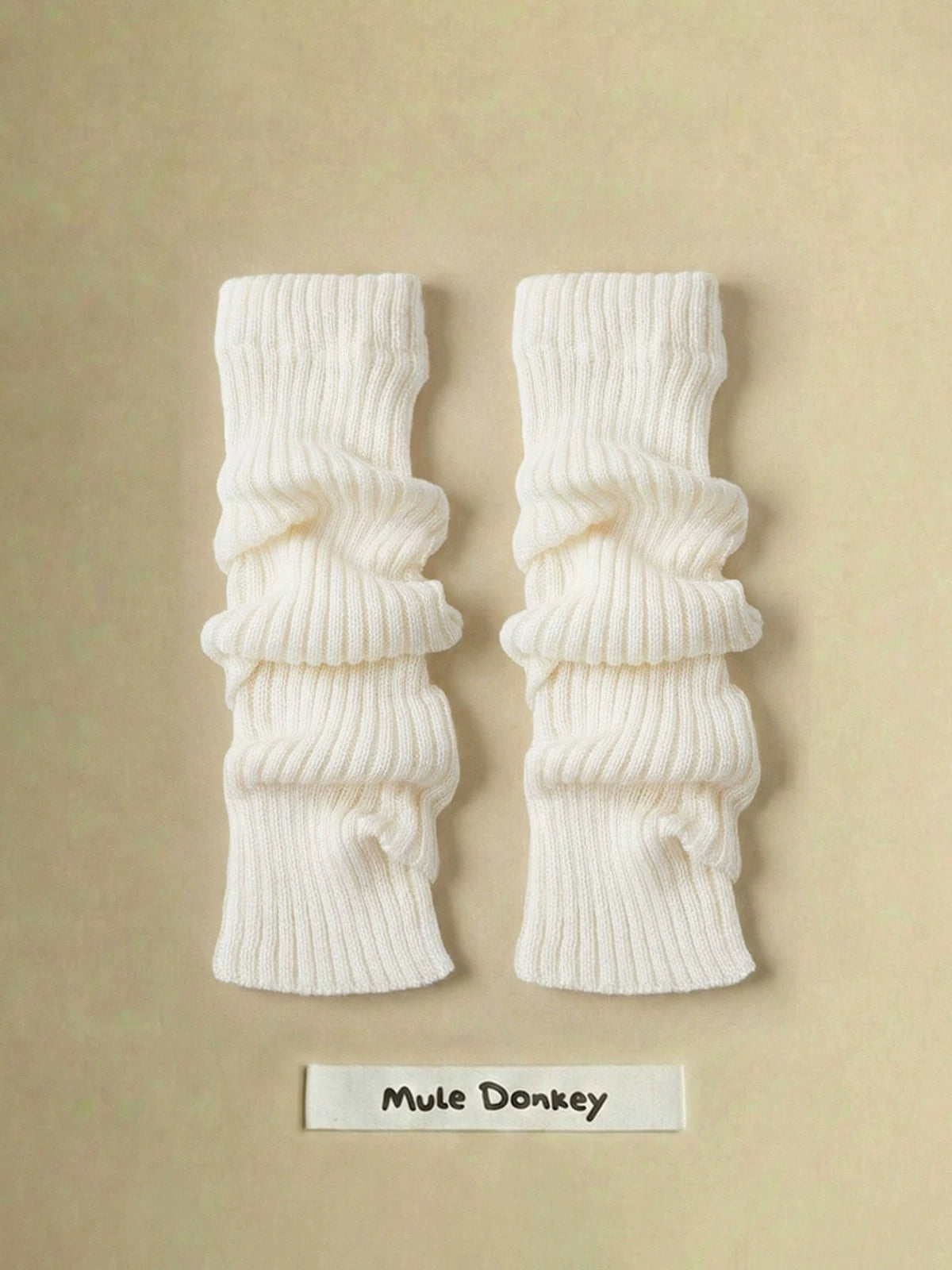 Mule Donkey Thickened Knitted JK Socks White Stacking Socks