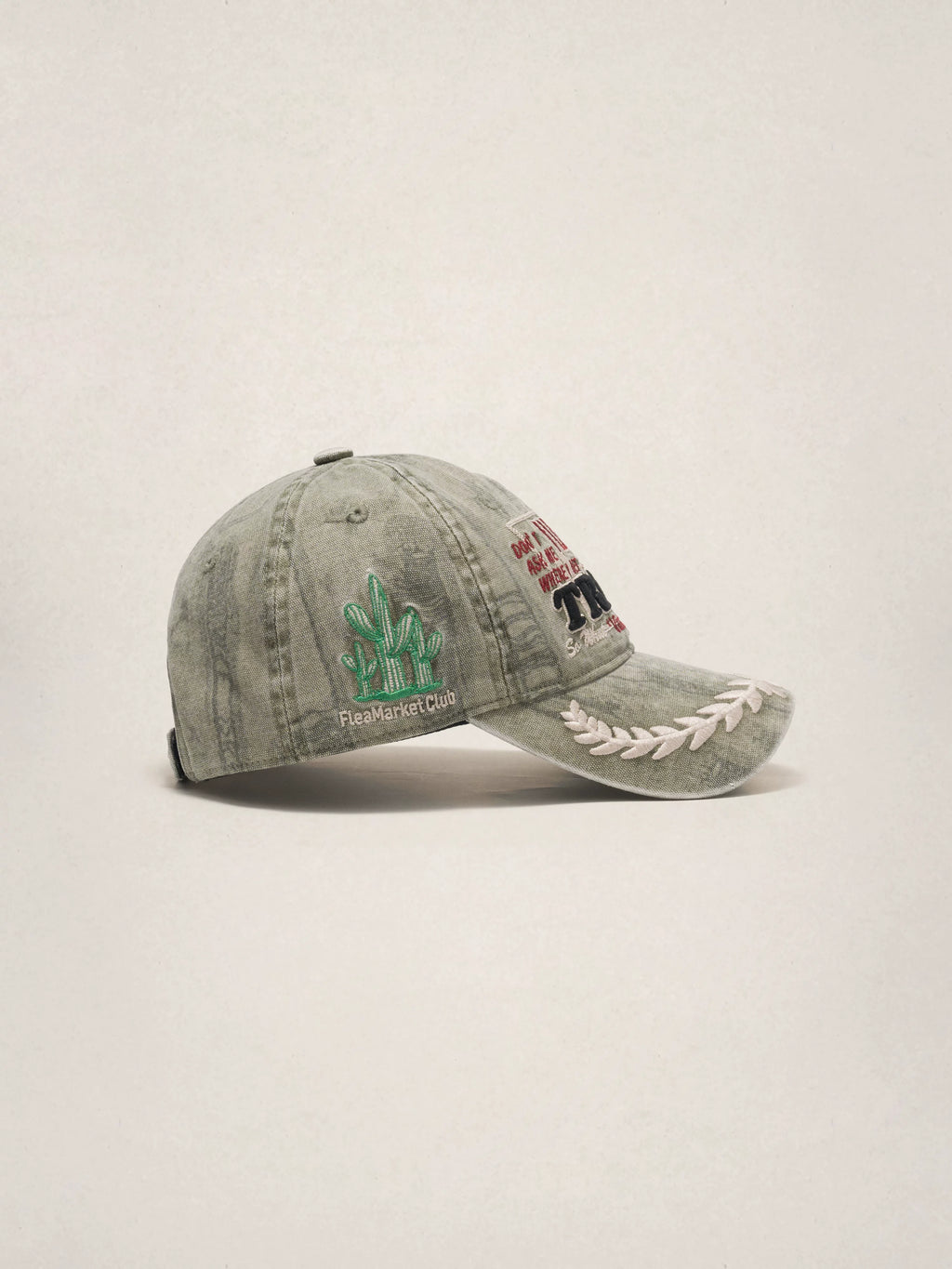 Fleamarket Cactus Embroidered Baseball Cap