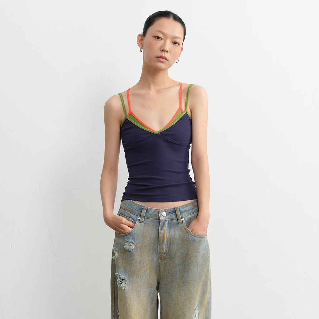 LINY LIBERTY 26SS Layered Slim Camisole Top