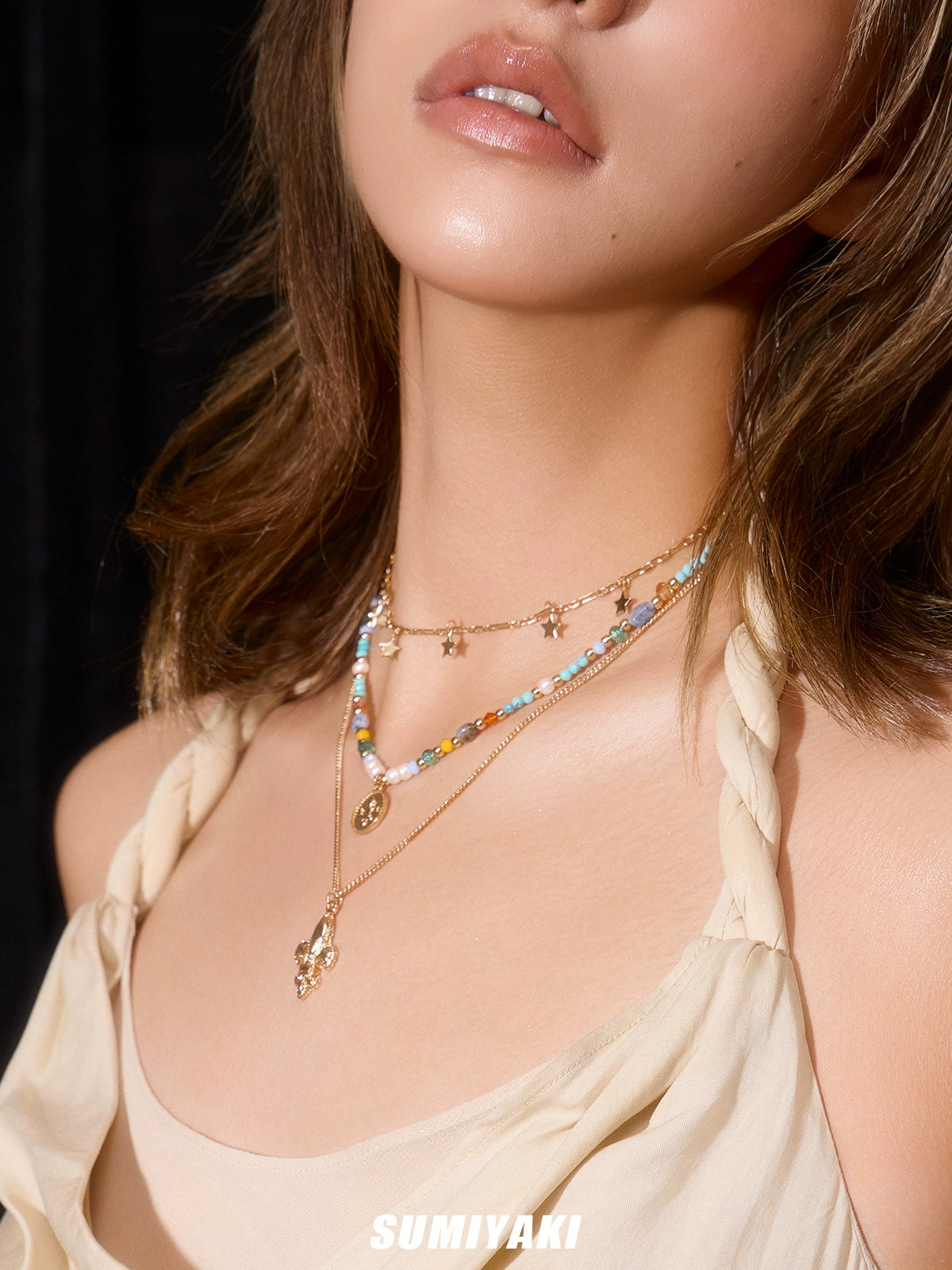 SUMIYAKI Beaded Color Necklace