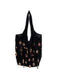 Salty gummy Black Knit Shoulder Bag