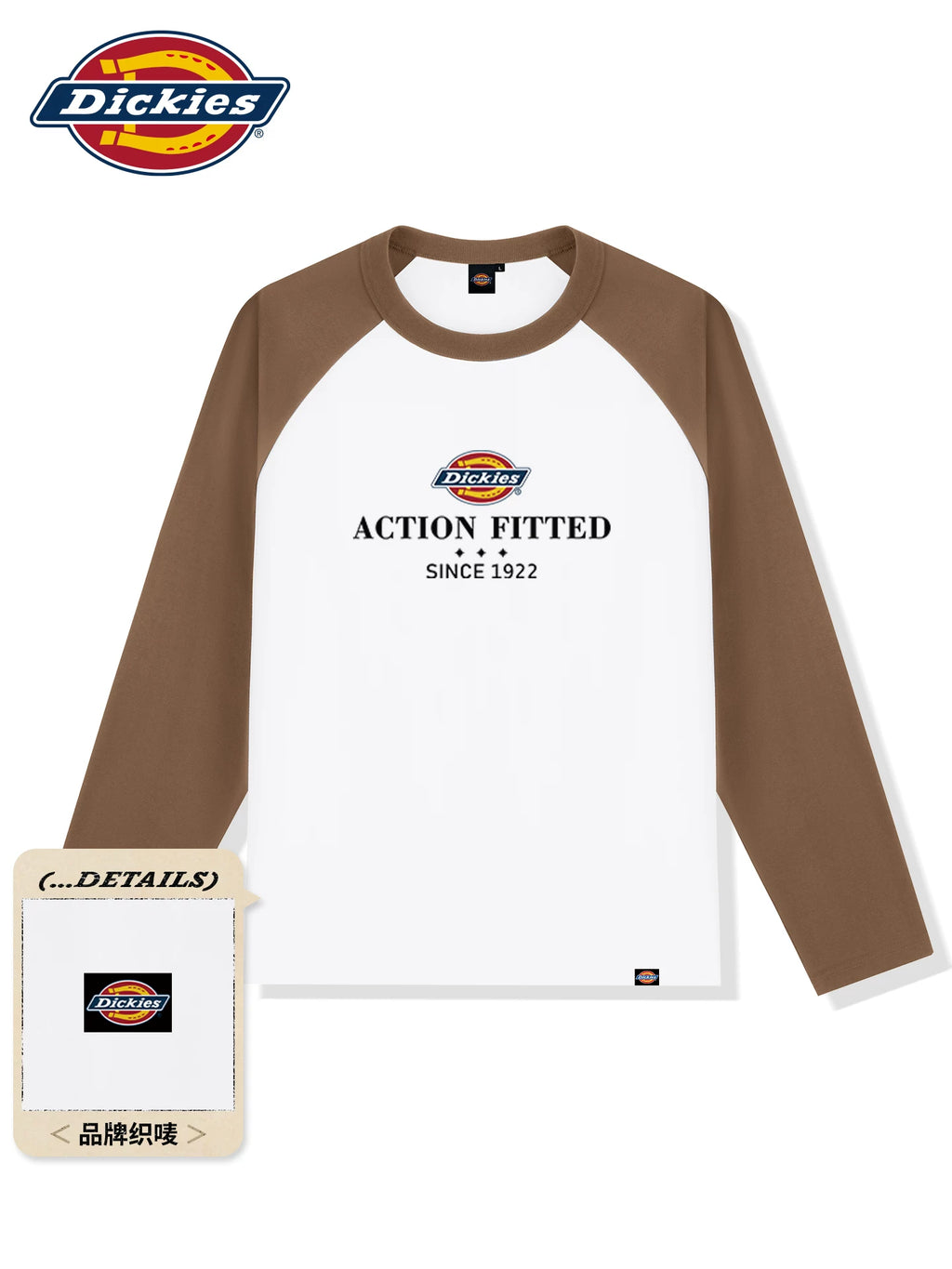 Dickies Color-Block 230g Loose Fit Long-Sleeve Tee