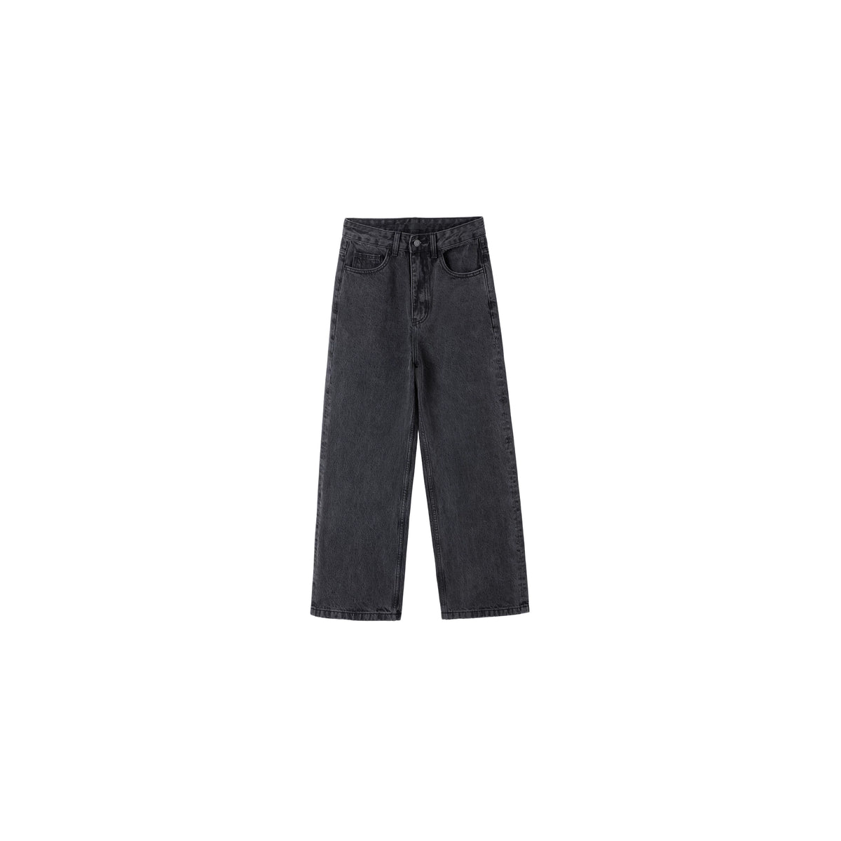 PLUS NO LOGO Washed High-Waist Loose Straight-Leg Jeans
