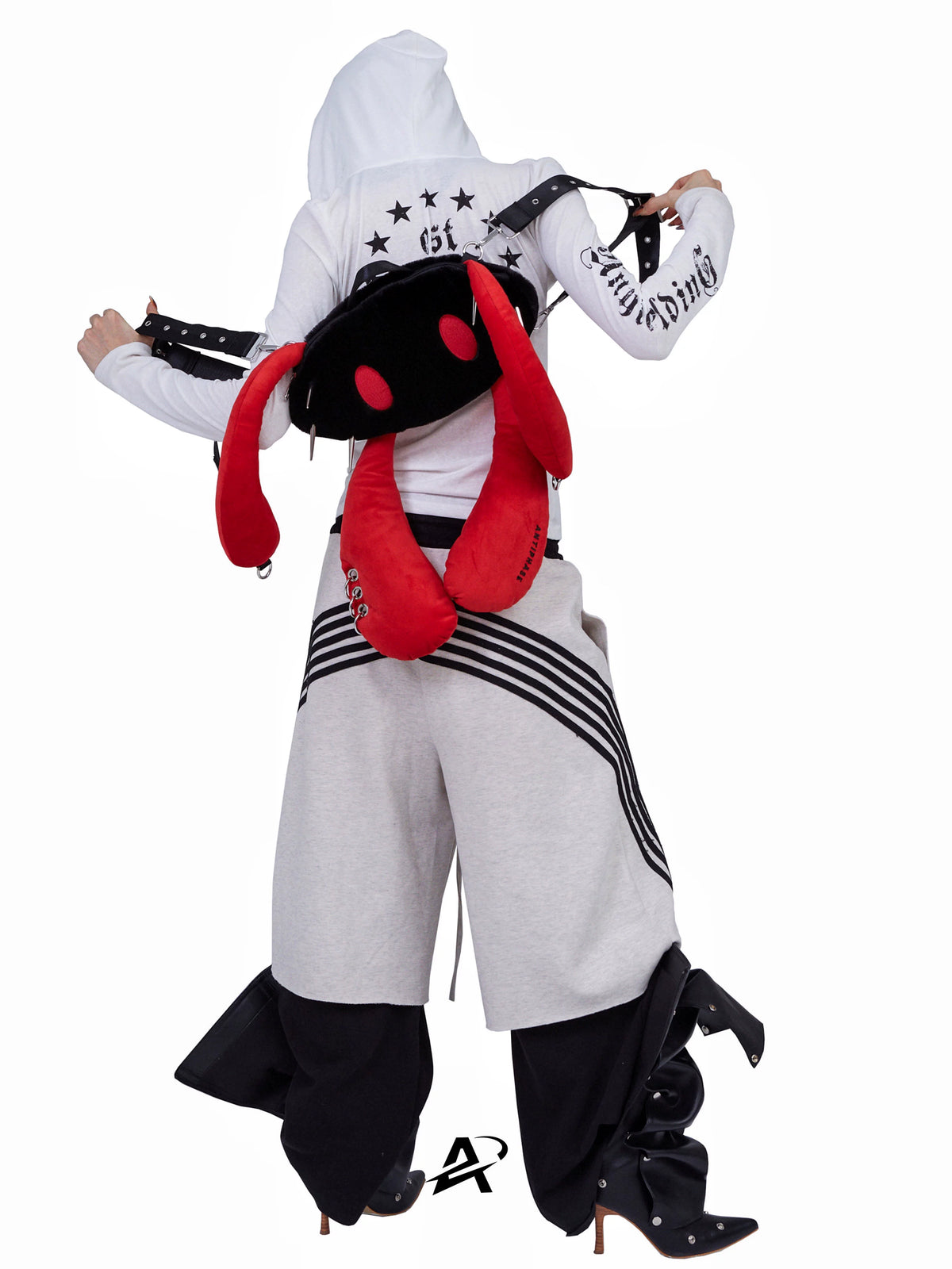 Antiphase Red Faux Leather Rabbit Crossbody - Zip Top
