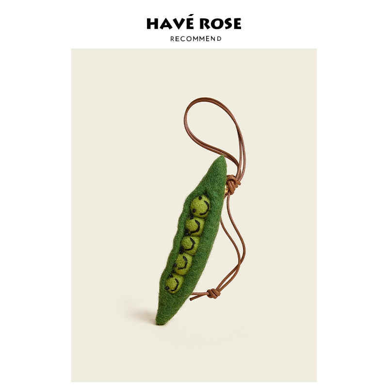 HAVEROSE Wool Felt Persimmon Ruyi Pendant