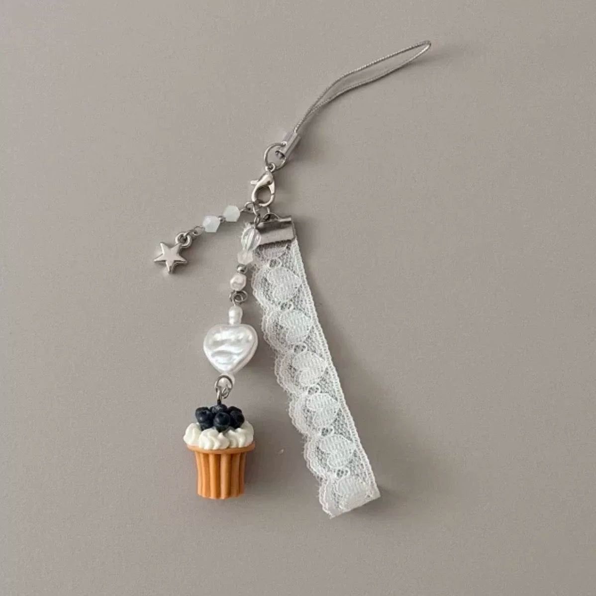 XTZ Handmade Beaded Floral Phone Charm Lanyard